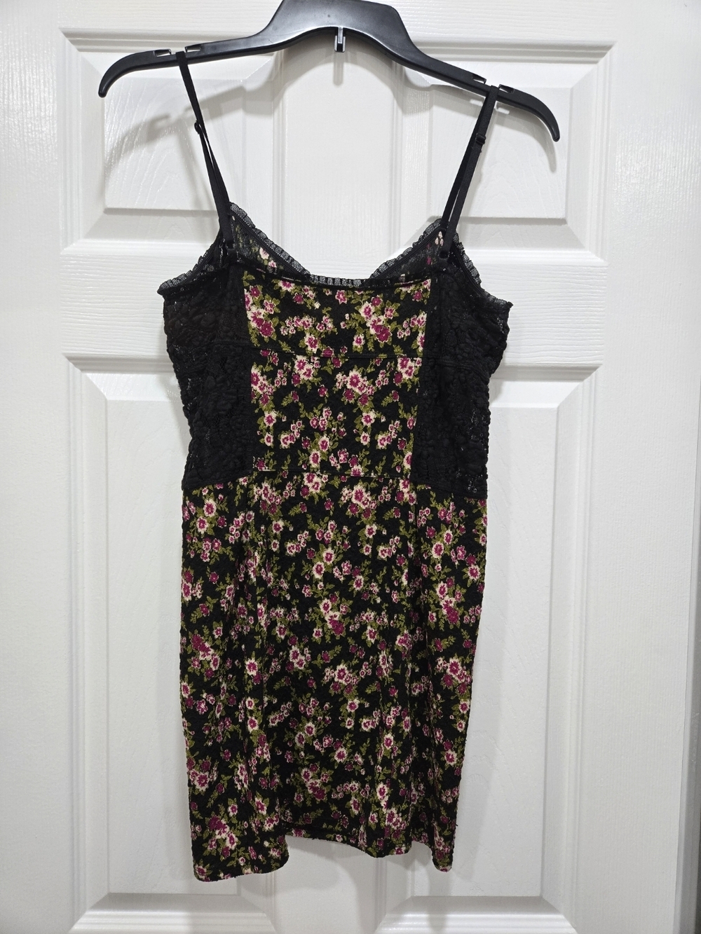 Free People Black Floral Lace-Trim Cami - Picture 4 of 4
